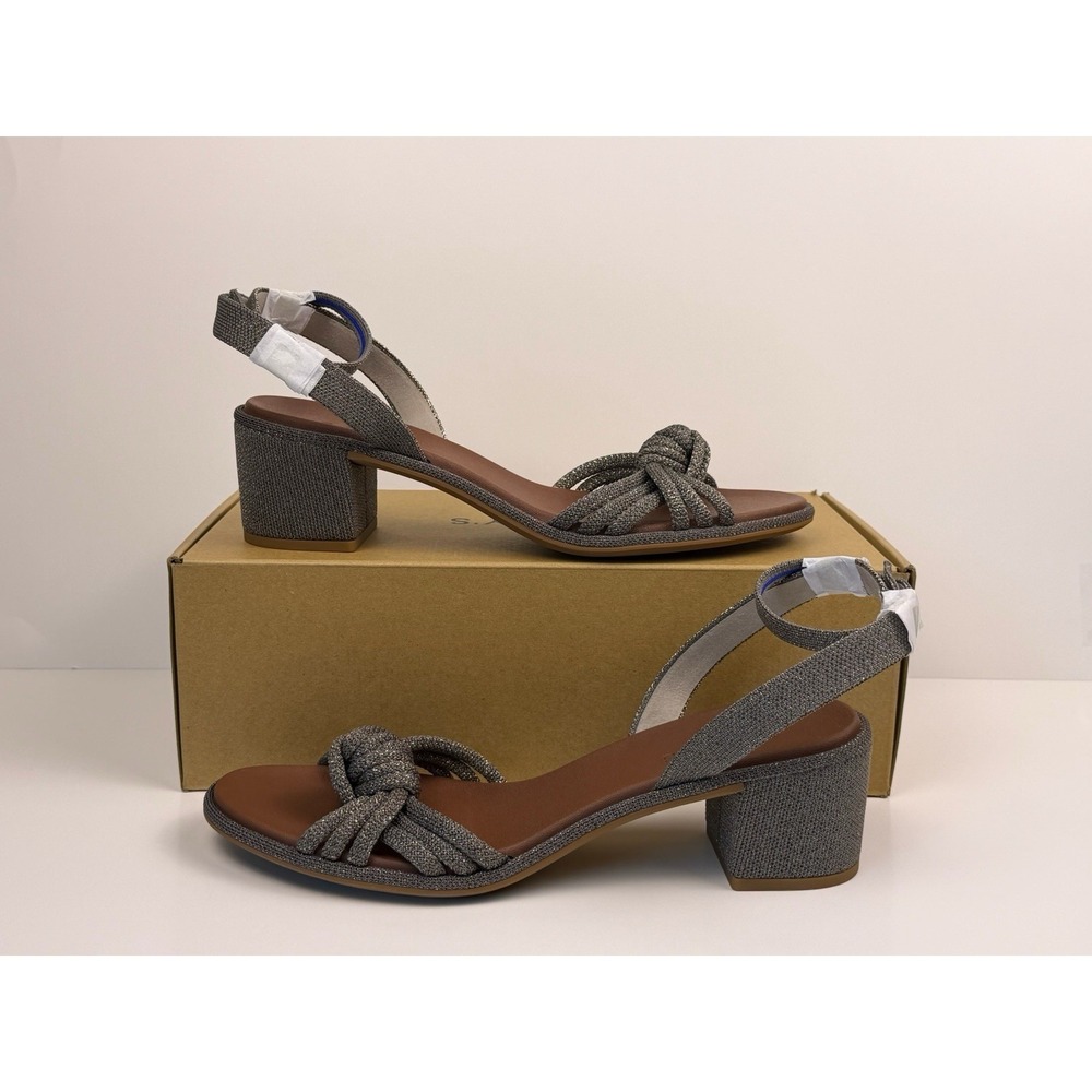 Rothy's‎ The Knot Sandal Women's Size 10.5 Silver Sand 256-005